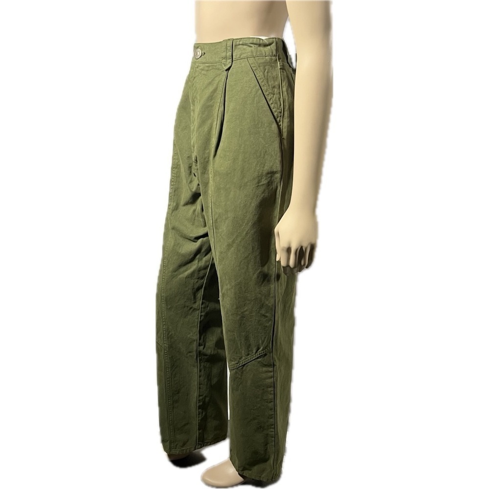 NWT Sandro Sahara Army Green Twill Trouser pants - Picture 5 of 13
